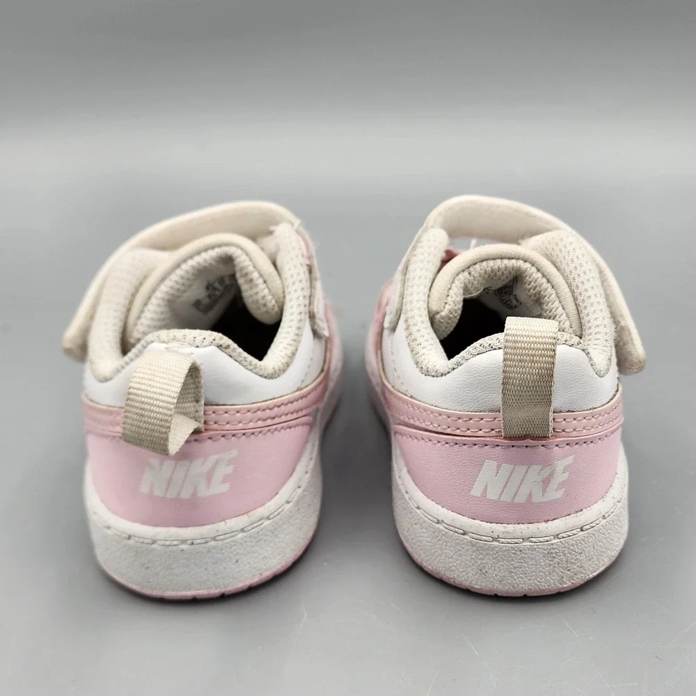 Toddler Baby Size 4 C NIKE Court Borough Low Recraft (TD) White Pink DV5458-105
